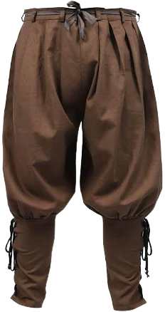 Medieval Renaissance Ankle Banded Pants For Men Linen Viking Pirate