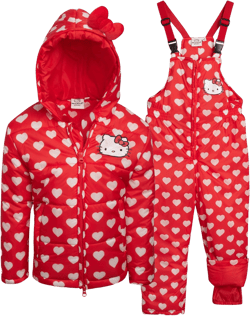 Hello Kitty Toddler Girls' Snowsuit Set - 2 Piece Ski Jacket and Snow Bib Pants Set for Toddlers and Little Girls (3T-7)