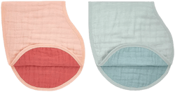 Aden and Anais Unisex Organic Cotton Burpy Bibs, 2 Pack