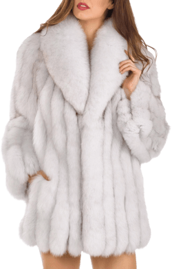 Women's Fluffy Faux Fur Parka Jacket