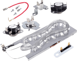 3387747 Dryer Heating Element & 279816 Thermostat Kit & 279973 3392519 Thermal cut-off Fuse Replacement Compatible with Kenmore, Samsung, Whirlpool, KitchenAid electric dryers and more.