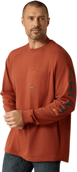 Ariat Men's Rebar Cotton Strong Graphic Long Sleeve T-Shirt