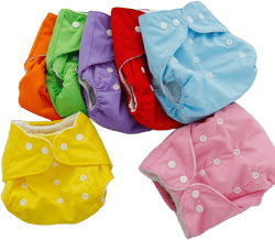 7Pcs Baby Cloth Nappies Reusable Pocket Nappy Washable Adjustable Cloth Diapers Super Absorbent Cloth Nappies Multi-Color Comfortable Cloth Diapers for Baby Infants Boys Girls