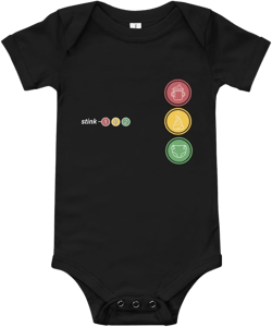STINK-182 Baby Onesie, 100% Cotton, Sizes 3-24m, Unisex-Babies, Rock Band Baby Bodysuit for Blink-182 Fans 12-18 months Black