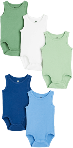 5-pack Cotton Bodysuits
