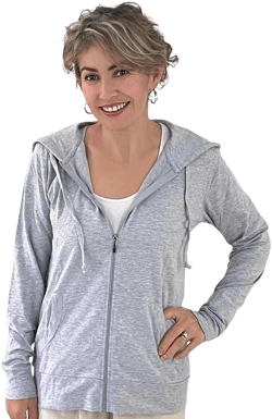 Women's COUVER Active Casual Thin Cotton Zip Up Hoodie Jacket
