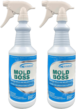 KINZUA ENVIRONMENTAL Mildew and Mold Remover Spray for Indoor & Outdoor, Cleans Hard Water Stains, Soap Scum & More, Mold and Mildew Stain Remover, Safe on Shower Tile & All Surfaces, 32 oz, Pack of 2 32 Fl Oz (Pack of 2)
