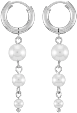 Tahari Women's Imitation Pearl Linear Drop Earrings