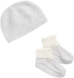 Ralph Lauren Unisex Organic Cotton Hat & Booties Set - Baby