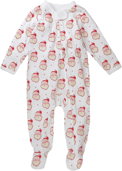 HonestBaby Baby 100% Organic Cotton Holiday Sleep & Play Footed One-Piece Pajama Ho Ho Ho Preemie