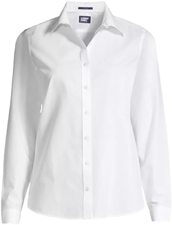 Lands' End Petite No Iron Button Front Shirt