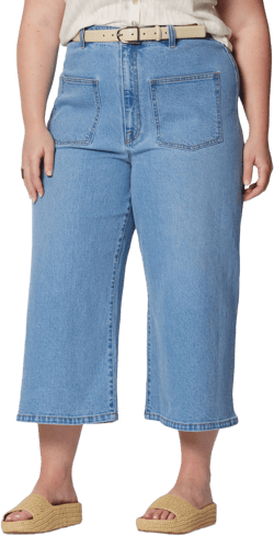 Joie Dorothea Cropped Wide-Leg Jeans