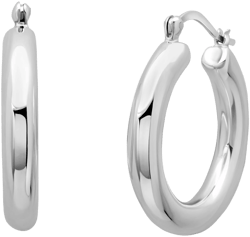 925 Sterling Silver Chunky Hoop Earrings