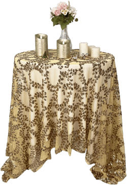 Mesh Sparkly Tablecloth,Gold Sequin Tablecloth Birthday Sequin Overlay 50x50 Inch for Wedding Party Birthday Baby Shower Shimmer Table Decor Gold Flower 50x50 Inch