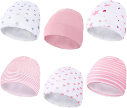 Newcotte 6 Pcs Cotton Preemie Baby Hats