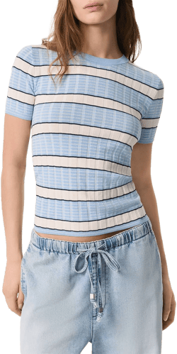 Rag & Bone Women's Eloise Stripe Short Sleeve Sweater