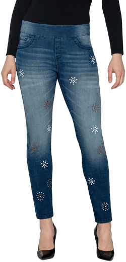 Bluberry Women's Mila Pull-On Ankle Length Denim