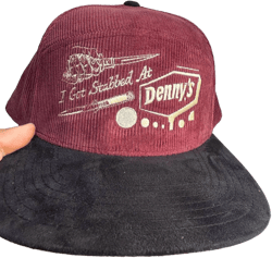 Denny's Funny Embroidered Snap Back Hat