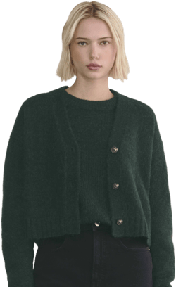 Everlane Women's Boxy Alpaca Cardigan