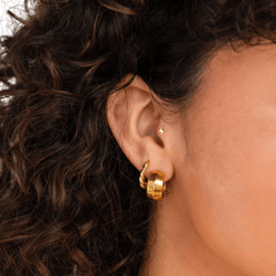 Summer Statement Stud & Hoop Earrings Set Caitlyn Minimalist