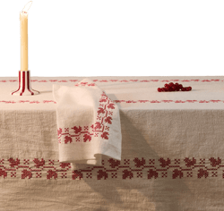 Embroidered detail tablecloth