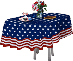 Oval 4th of July Tablecloth 54x72 Inch, Memorial Day Patriotic Tablecloth, Polyester Waterproof Wrinkle Resistant Washable Table cloth, Holiday Kitchen Independence day Festival Home Dining Room Decor 54" × 72"oval 4th of July