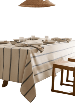 100% cotton striped tablecloth 170x250cm