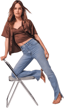 Women's Abercrombie & Fitch Ultra High Rise 90s Straight Jean