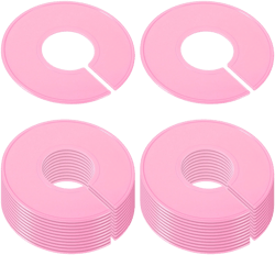 Unique Bargains Plastic Lightweight Durable Portable Clothing Rack Size Dividers 24 Pcs Pink