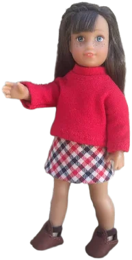 Fits 6" Mini Doll: Plaid Turtleneck
