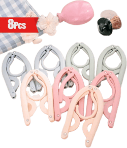 8 Pcs Colorful Travel Hangers, Portable Foldable Clothes Hangers, Lightweight, Travel Accessories, For Business Trip, For Vacation Holiday, Foldable Baby Clothes Drying Rack For Home And Travel Travel Essentials Summer Workout School Supplies Camping Holiday Essentials Cruise