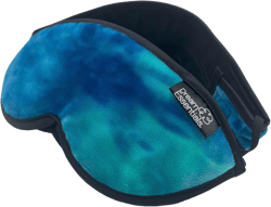 Dream Essentials Utopia Luxury Plush Sleep Mask, Handmade in The USA, Breathable Cotton, Adjustable Wide Headband, Men and Women, Nose Bridge for Light Block, Travel, Yoga, Meditation (Tie Dye Teal)