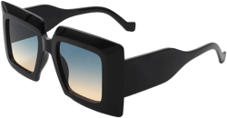 Caelum Women's Oversized Flat Top Square Sunglasses
