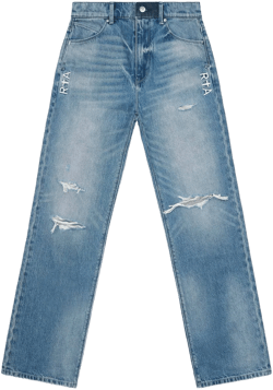 RTA Men's Distressed Ripped Straight Leg Jeans