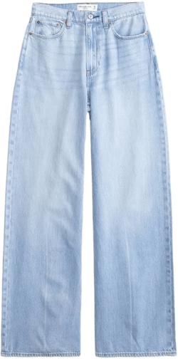 Abercrombie & Fitch Women's High Rise Wide Leg Jeans