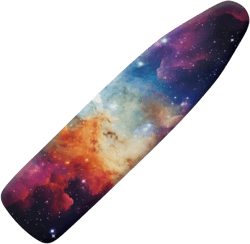 Galaxy Starry Standard Boards Ironing Pad Covers Reflects Heat Resist Staining Soft Fabric Iron Board Cover with Elastic Edge & 3 Hooks and Loops Easy to Clean