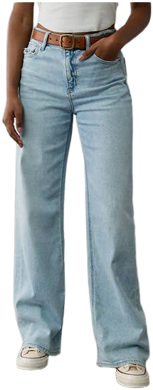 Ae Dreamy Drape Stretch Super High-Waisted Baggy Wide-Leg Jean