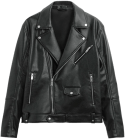 Zara Men's Faux Leather Biker Jacket