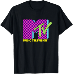 Retro 80's Checkerboard Logo T-Shirt
