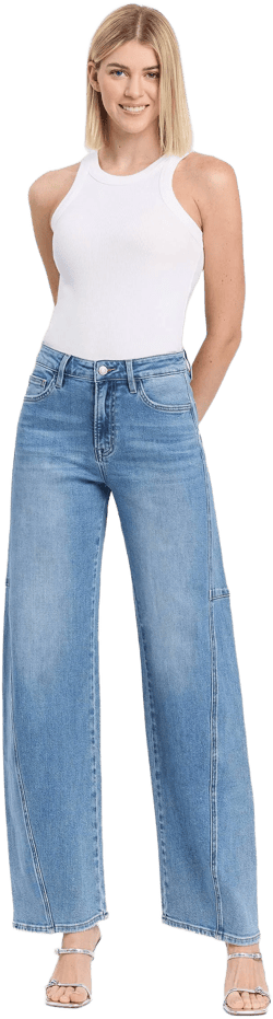 Vervet Super High Rise Wide Barrel All Blues