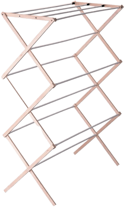 Wood Clothes Dryer White Dowel