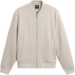 Zara Men's Faux Suede Bomber Jacket