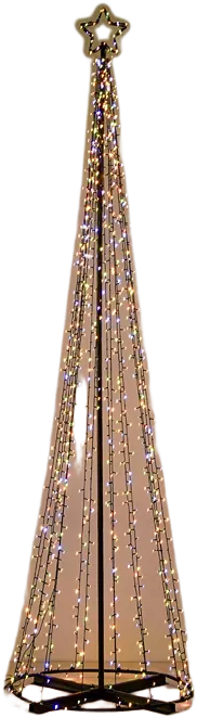 Yescom Vast-Starry 12Ft Solar Christmas Cone Tree Light 1120 LED Light 8 Function Outdoor Holiday Decor Warm White