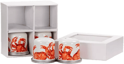 Golden Rabbit Crab House Enamelware Collection Salt and Pepper Shakers, Set of 2