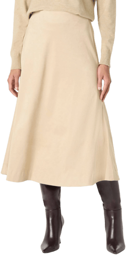 The Drop Women's Cecily Faux Suede Midi Skirt