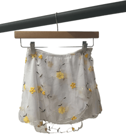 Floral Embroidery Ballet Wrap