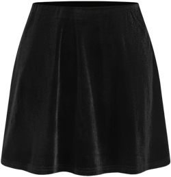 Velvet Ruffle Mini Skirt