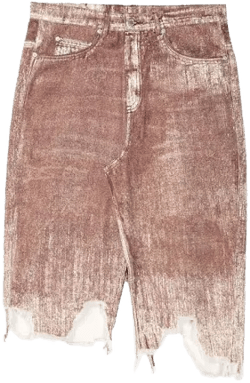 CAMPERLAB Women's Distressed Denim Mini Skirt