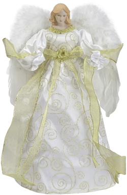 14" Angel in a Dress Christmas Tree Topper
