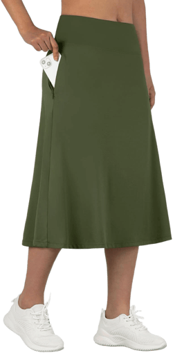 ANIVIVO Women's Midi Length Skorts with Pockets